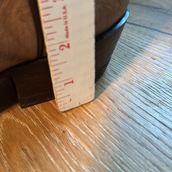 Tony Lama Brown Leather Cowboy Boots Mens 10D pointed toe feathers Western Rodeo - Picture 8 of 9